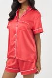  BSS081S41-BỘ SHORT SATIN CAO CẤP CỔ PIJAMA VỚI MÀU SẮC ĐỎ MANG NÉT SANG TRỌNG VÀ NỔI BẬT CHO MÙA TẾT 
