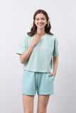  BST030W41-BỘ PHỐI QUẦN SHORT NỈ VÀ ÁO THUN COTTON CHO MÙA GIÁNG SINH 