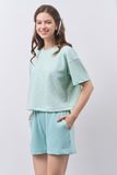  BST030W41-BỘ PHỐI QUẦN SHORT NỈ VÀ ÁO THUN COTTON CHO MÙA GIÁNG SINH 