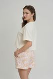  BST031W43-BỘ SHORT THUN VỚI THIẾT KẾ ÁO CROPTOP COVERSIZE MANG PHONG CÁCH TRẺ TRUNG VÀ NĂNG ĐỘNG. 