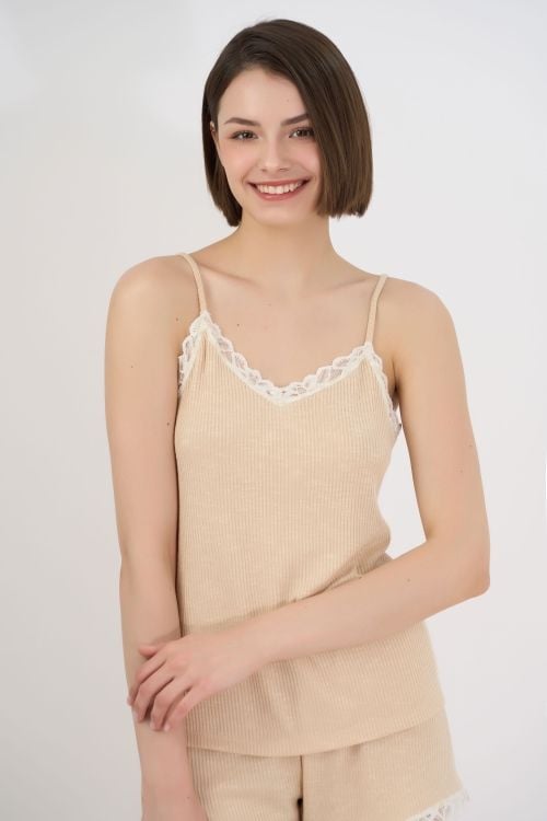  BST036S13-BỘ SHORT THUN 2 DÂY PHỐI REN NỔI BẬT MANG ĐẾN SỰ MÁT MẺ VÀ THOẢI MÁI KHI MẶC 