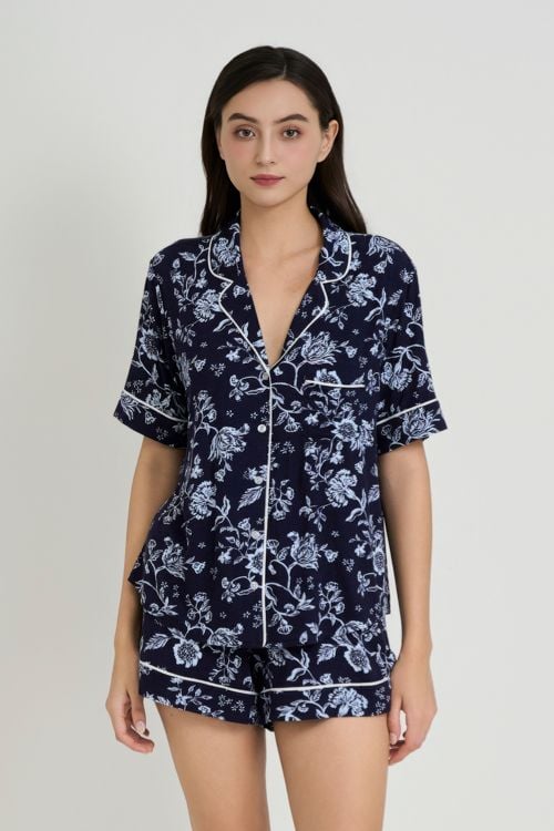  BST060W41-BỘ SHORT THUN PIJAMA THIẾT KẾ TỪ CHẤT LIỆU THUN CO GIÃN, MỀM MẠI MANG LẠI SỰ THOẢI MÁI CHO MÙA  HÈ 