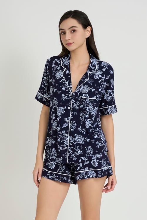  BST060W41-BỘ SHORT THUN PIJAMA THIẾT KẾ TỪ CHẤT LIỆU THUN CO GIÃN, MỀM MẠI MANG LẠI SỰ THOẢI MÁI CHO MÙA  HÈ 