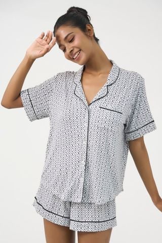  BST060W42-BỘ SHORT THUN PIJAMA THIẾT KẾ TỪ CHẤT LIỆU THUN CO GIÃN, MỀM MẠI MANG LẠI SỰ THOẢI MÁI CHO MÙA HÈ 