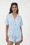  BST060W43-BỘ SHORT THUN PIJAMA THIẾT KẾ TỪ CHẤT LIỆU THUN CO GIÃN, MỀM MẠI MANG LẠI SỰ THOẢI MÁI CHO MÙA  HÈ 