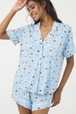  BST060W43-BỘ SHORT THUN PIJAMA THIẾT KẾ TỪ CHẤT LIỆU THUN CO GIÃN, MỀM MẠI MANG LẠI SỰ THOẢI MÁI CHO MÙA  HÈ 