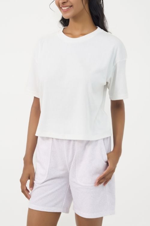  BST080W44-BỘ SHORT THUN VỚI THIẾT KẾ ÁO CROPTOP MANG PHONG CÁCH TRẺ TRUNG VÀ NĂNG ĐỘNG, TẠO CẢM GIÁC THOẢI MÁI KHI MẶC 