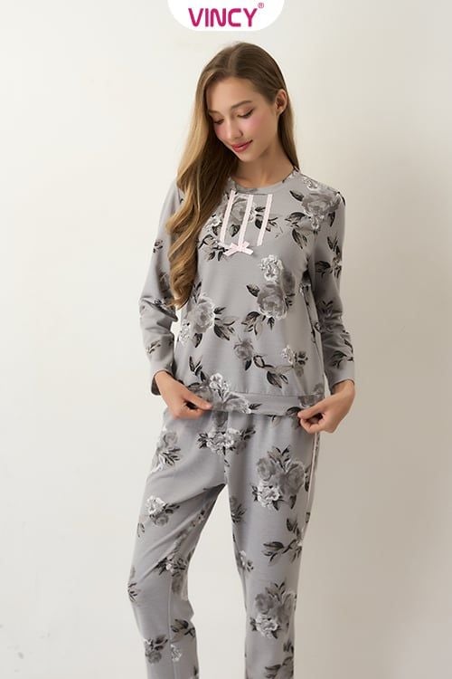  BTD046W02-BỘ THUN DA CÁ DÀI TAY ẤM ÁP THU ĐÔNG 