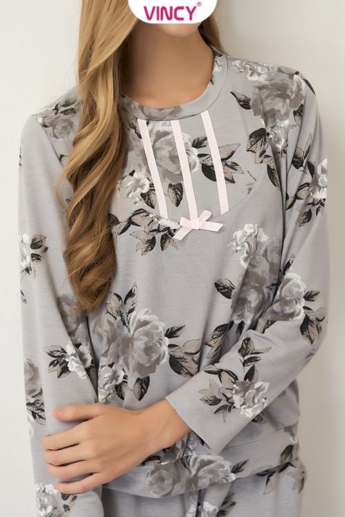  BTD046W02-BỘ THUN DA CÁ DÀI TAY ẤM ÁP THU ĐÔNG 