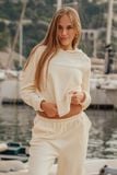  BTD120W41-BỘ HOODIE DÀI TAY, ÁO CÓ NÓN, CHẤT LIỆU NHUNG ẤM ÁP CHO MÙA THU ĐÔNG 
