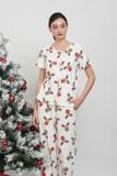 BTD190W41-BỘ DÀI THUN COTTON, CỔ TRÒN VỚI HỌA TIẾT ĐẶC TRƯNG NOEL 