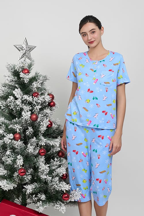 BTL050W41-BỘ LỬNG THUN COTTON, CỔ TRÒN VỚI HỌA TIẾT ĐẶC TRƯNG NOEL
