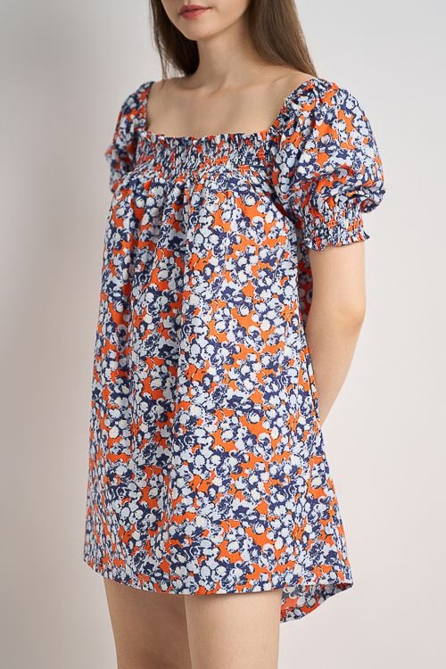  DDK011W11-ĐẦM KATE THIẾT KẾ CỔ DÚN VÀ TAY PHỒNG XINH XẮN VỚI CHẤT VẢI KATE MÁT MẺ PHÙ HỢP ĐỂ MẶC HÀNG NGÀY. 