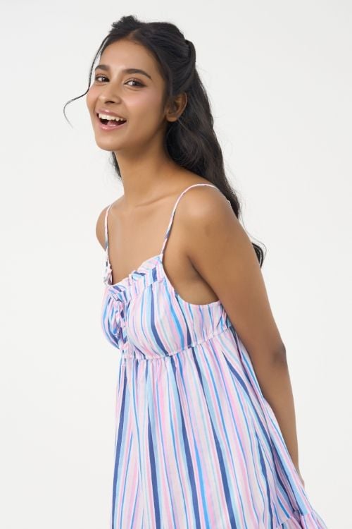  DDK079W72-ĐẦM KATE VỚI THIẾT KẾ 2 DÂY QUYẾN RŨ, MANG LẠI CẢM GIÁC MỀM MẠI VÀ THOÁNG MÁT. 