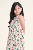 KDK011S41-ĐẦM KATE CỔ TRÒN HỌA TIẾT ĐẶC TRƯNG MÙA NOEL CHO BÉ GÁI 