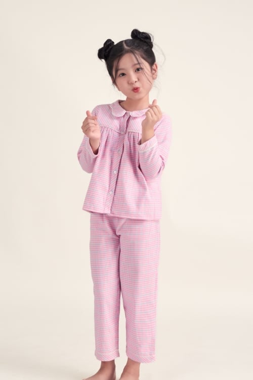 KKD010W41-BỘ DÀI KATE NỈ CHO BÉ, CHẤT LIỆU MỀM MẠI CAO CẤP HOẠ TIẾT CARO HỒNG ẤM ÁP CHO MÙA ĐÔNG