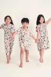 KSK010W41-BỘ PIJAMA SHORT CHẤT KATE , HỌA TIẾT ĐẶC TRƯNG CHO NOEL CHO BÉ 
