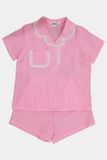  KSK022W41-BỘ SHORT KATE VỚI THIẾT KẾ  PIJAMA  ĐIỂM NHẤN REN NỔI BẬT TẠO SỰ XINH XẮN VÀ ĐÁNG YÊU CHO BÉ. 