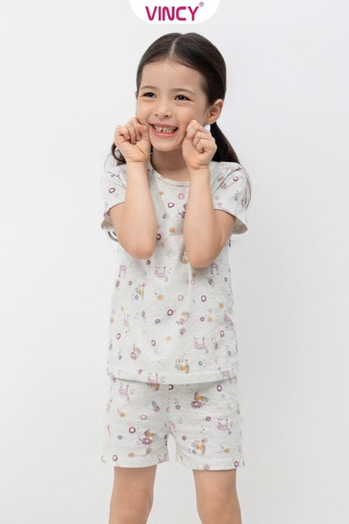  KST010S41 -BỘ SHORT THUN CHO BÉ 