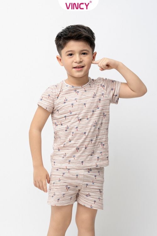  KST010S42 -BỘ SHORT THUN CHO BÉ 