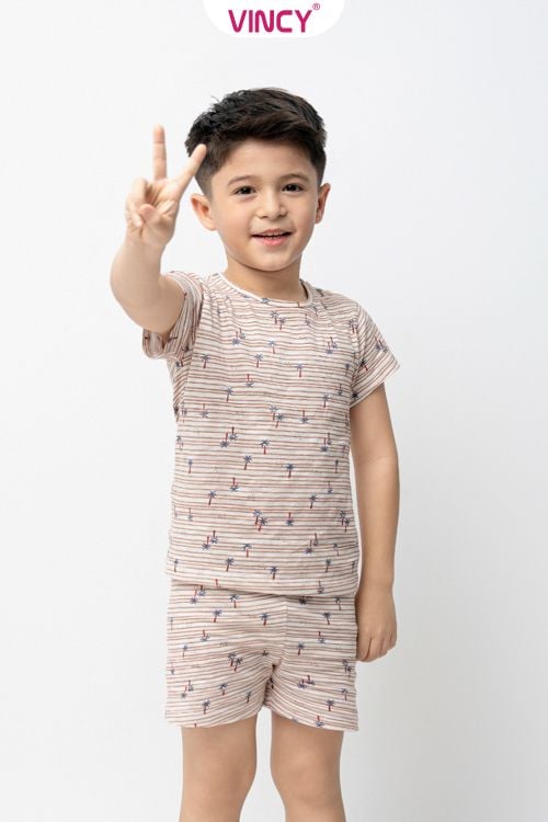  KST010S42 -BỘ SHORT THUN CHO BÉ 