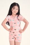  KST012S42 - BỘ SHORT THUN BÉ GÁI 