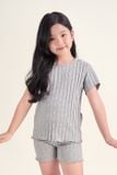  KST013S41-BỘ THUN SHORT MÀU XÁM VỚI NHIỀU HỌA TIẾT XINH XẮN CHO BÉ. 