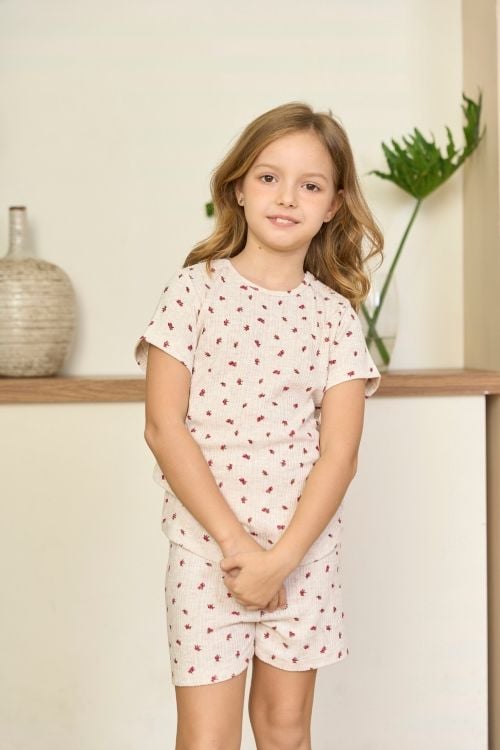  KST015S41-BỘ SHORT THUN VỚI THIẾT KẾ CỔ TRÒN MANG LẠI SỰ  NĂNG ĐỘNG THOẢI MÁI CHO BÉ . 