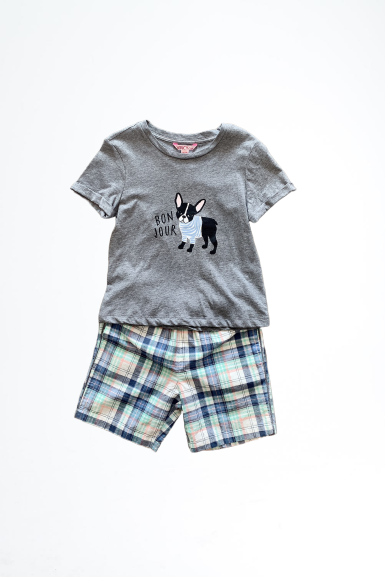  KST020S81-BỘ SHORT THUN CO TAY NGẮN 