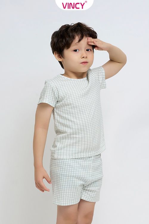  KST025S32- BỘ SHORT THUN CHO BÉ 