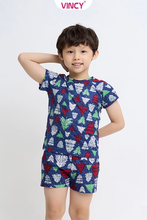  KST027S31-BỘ SHORT THUN CHO BÉ, HỌA TIẾT ĐẶC TRƯNG MÙA NOEL 