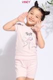  KST030W11-BỘ SHORTS THUN BÉ GÁI 