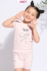 KST030W11-BỘ SHORTS THUN BÉ GÁI
