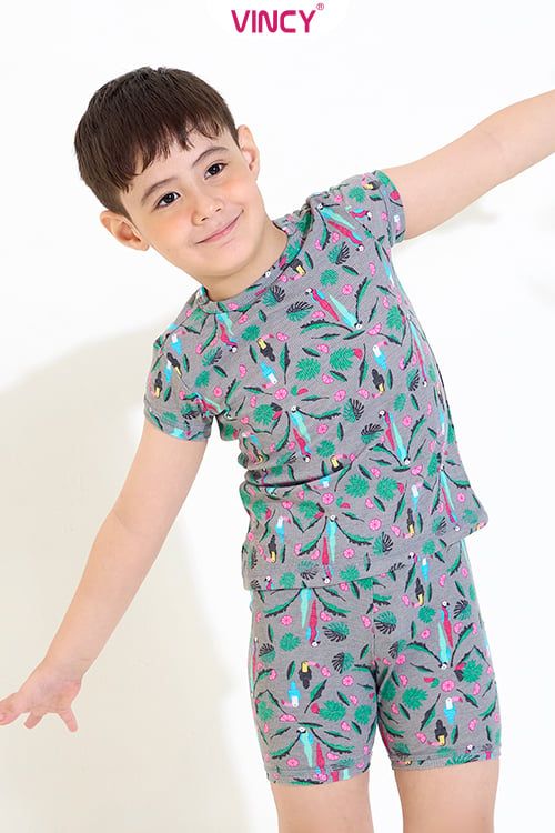  KST060W11-BỘ SHORTS THUN BÉ TRAI 