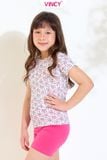  KST081W12 - BỘ SHORT THUN BÉ GÁI 