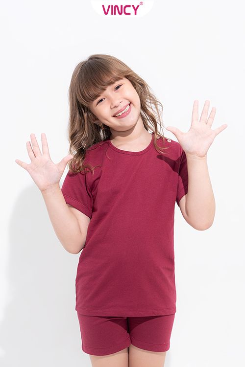  KST087W12-BỘ SHORTS THUN BÉ GÁI 