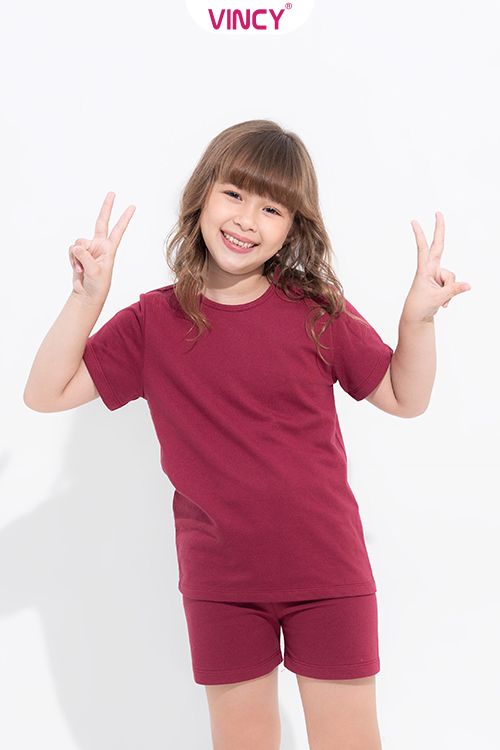  KST087W12-BỘ SHORTS THUN BÉ GÁI 