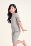  KTL012S42-BỘ THUN LỬNG MÀU XÁM VỚI NHIỀU HỌA TIẾT XINH XẮN CHO BÉ. 