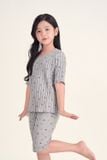  KTL012S43-BỘ THUN LỬNG MÀU XÁM VỚI NHIỀU HỌA TIẾT XINH XẮN CHO BÉ. 