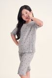  KTL012S43-BỘ THUN LỬNG MÀU XÁM VỚI NHIỀU HỌA TIẾT XINH XẮN CHO BÉ. 