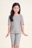  KTL012S43-BỘ THUN LỬNG MÀU XÁM VỚI NHIỀU HỌA TIẾT XINH XẮN CHO BÉ. 