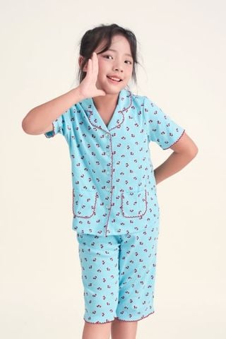  KTL025W12-BỘ LỬNG THUN BÉ GÁI VỚI THIẾT KẾ PIJAMA ĐIỂM NHẤN RODE NỔI BẬT TẠO SỰ XINH XẮN VÀ ĐÁNG YÊU 