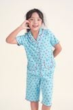  KTL025W12-BỘ LỬNG THUN BÉ GÁI VỚI THIẾT KẾ PIJAMA ĐIỂM NHẤN RODE NỔI BẬT TẠO SỰ XINH XẮN VÀ ĐÁNG YÊU 