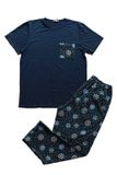  MDT010W41-BỘ PHỐI QUẦN KATE HỌA TIẾT GIÁNG SINH VỚI ÁO THUN COTTON CHO NAM 