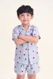  SSK026S21-Bộ PIJAMA SHORT CHẤT TOLE MỀM MẠI VỚI HỌA TIẾT XINH XẮN CHO MÙA NOEL. 