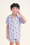  SSK026S21-Bộ PIJAMA SHORT CHẤT TOLE MỀM MẠI VỚI HỌA TIẾT XINH XẮN CHO MÙA NOEL. 
