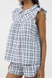  BSK014S32-BỘ KATE SHORT THIẾT KẾ CỔ SEN VÀ PHỐI TAY BÈO XINH XẮN VỚI HỌA TIẾT CARO TẠO CẢM GIÁC THOẢI MÁI VÀ TƯƠI TRẺ. 