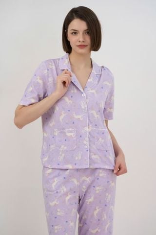  BTL017W15-BỘ LỬNG THUN VỚI THIẾT KẾ PIJAMA ĐIỂM NHẤN RODE NỔI BẬT TẠO SỰ TRẺ TRUNG VÀ NĂNG ĐỘNG 