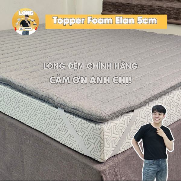 [Chính hãng] Topper Foam Elan, Nệm/Đệm Topper tăng độ êm và bảo vệ đệm ...