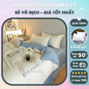 Bộ chăn ga Cotton đơn sắc hiện đại